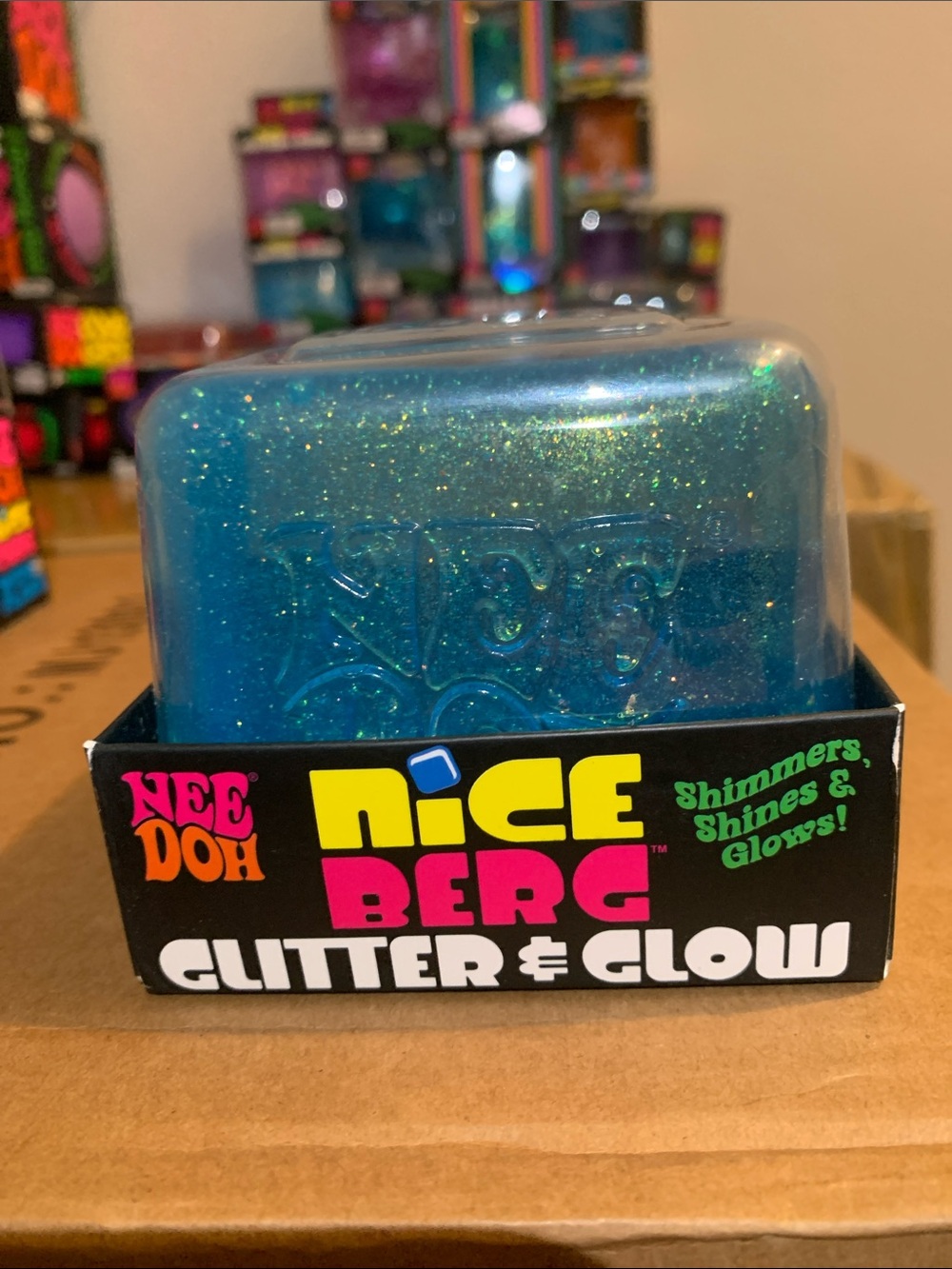 Nice Berg Glitter & Glow Stress Toy - Blue